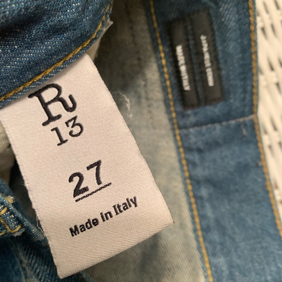 R13 shredded relaxed skinny jean - Picture 3 of 4